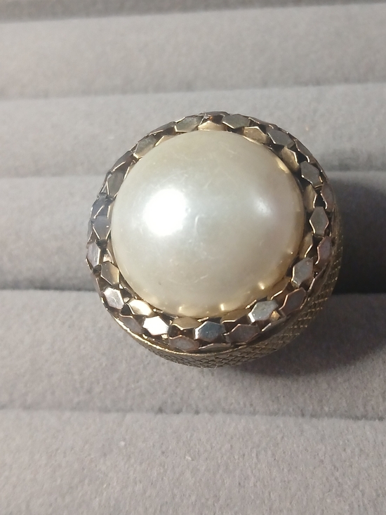 Jewelry - Gold-Tone Pearl Dome Ring - Women Jewelry